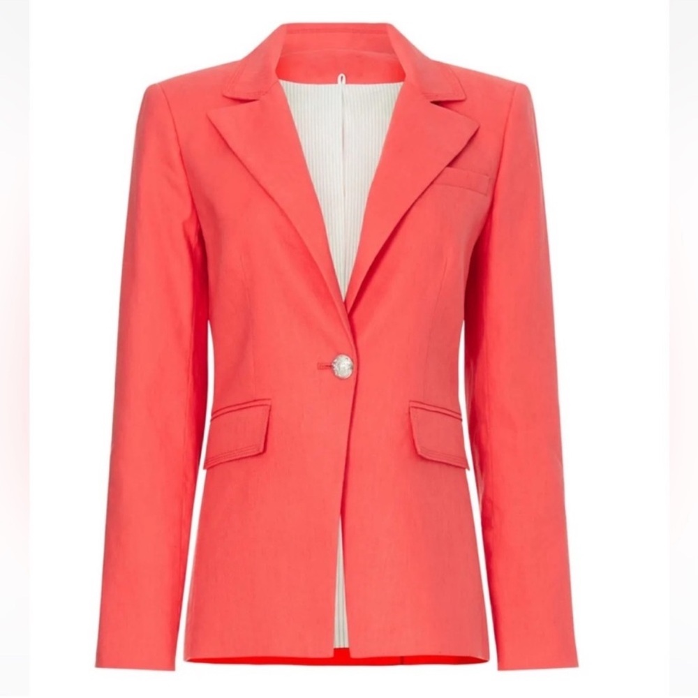 Veronica Beard Vibrant Coral Suit Jacket